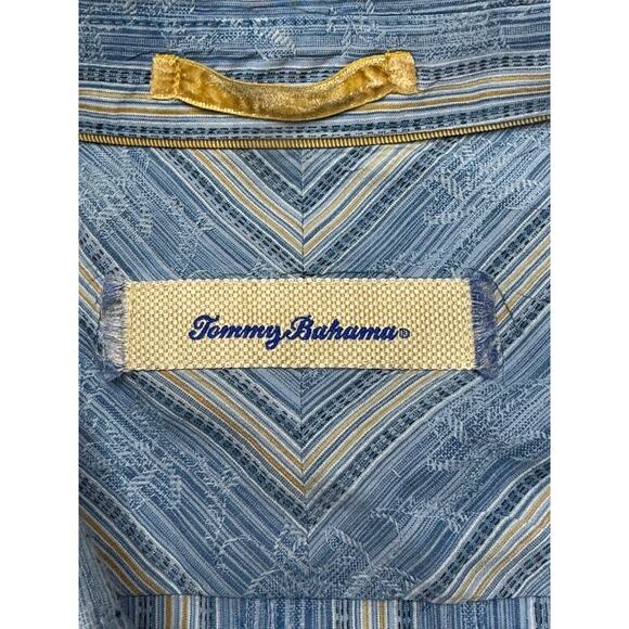 Tommy Bahama Men's Long Sleeve Blue Striped Button Up Shirt - Size XL - Picture 3 of 4